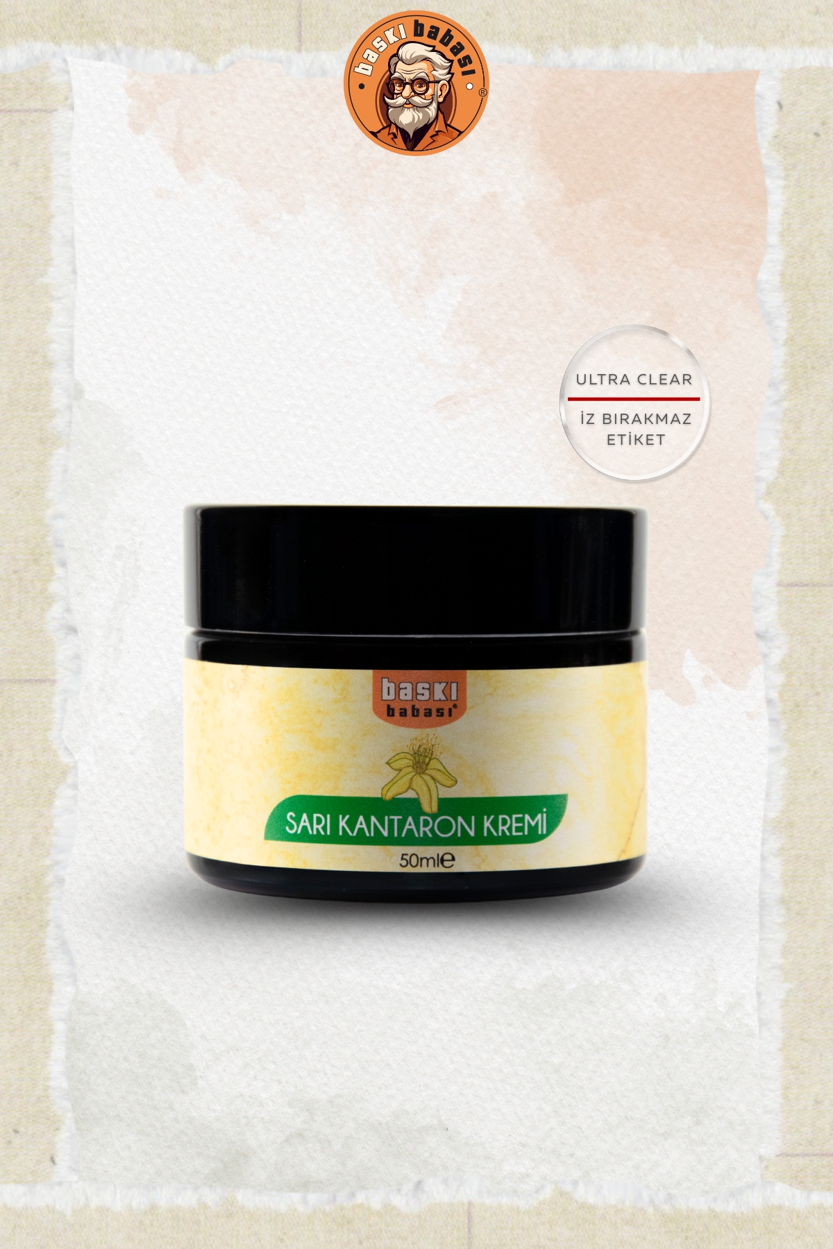 50ml Kozmetik Kavanoz Ürün Etiketi (Opak) 50ml Kozmetik Kavanoz Ürün Etiketi (Opak)