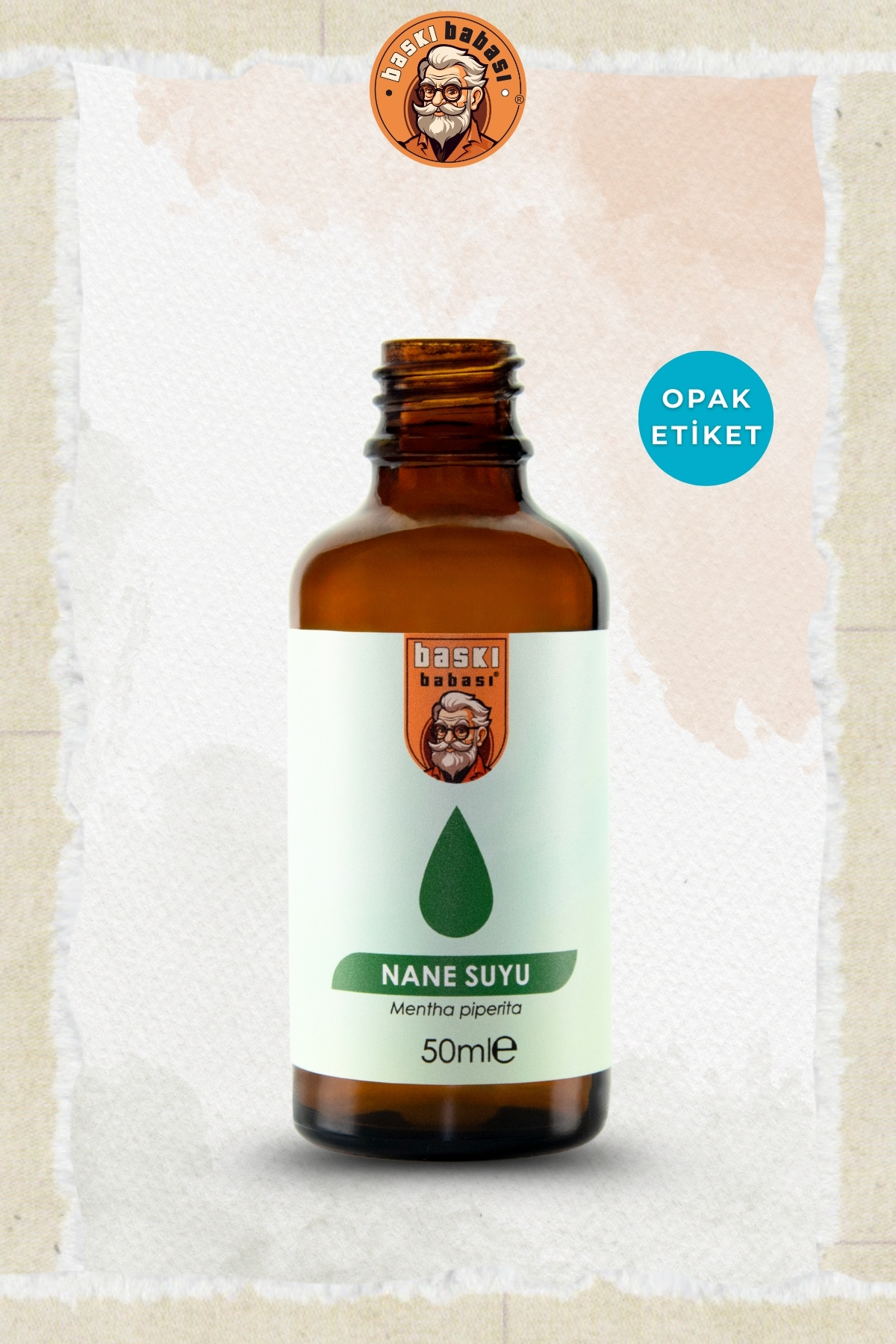 50ml Kozmetik Ürün Etiketi (Opak)