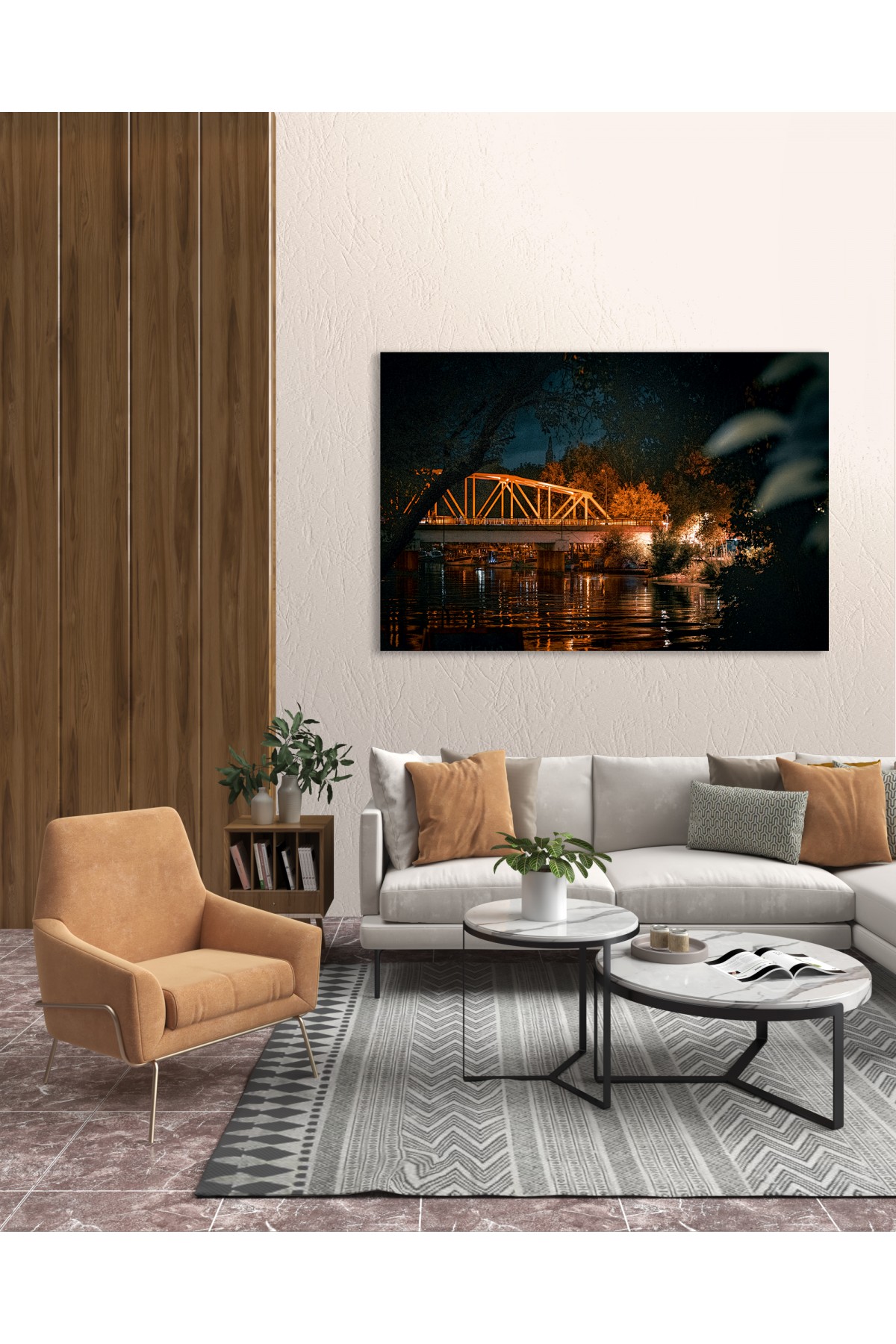 Night Bridge Kanvas Tablo