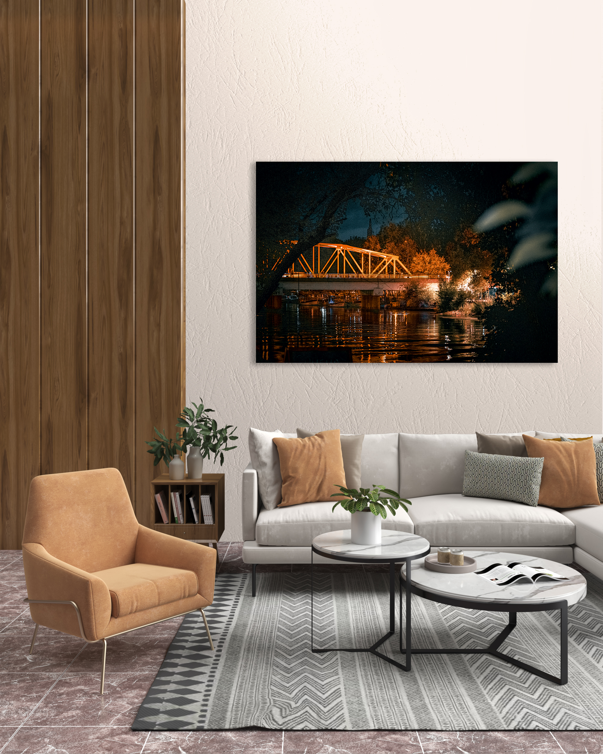 Night Bridge Kanvas Tablo