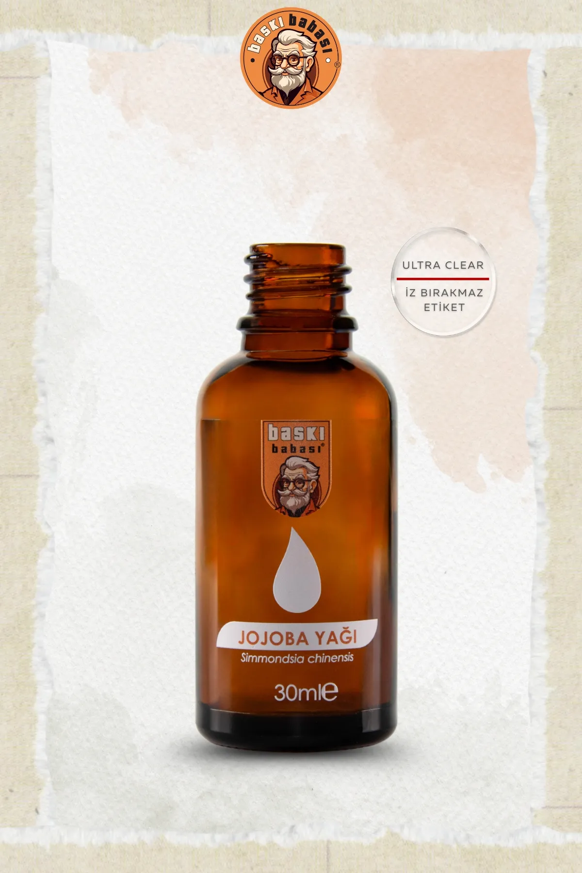 30ml Kozmetik Ürün Etiketi (Şeffaf)