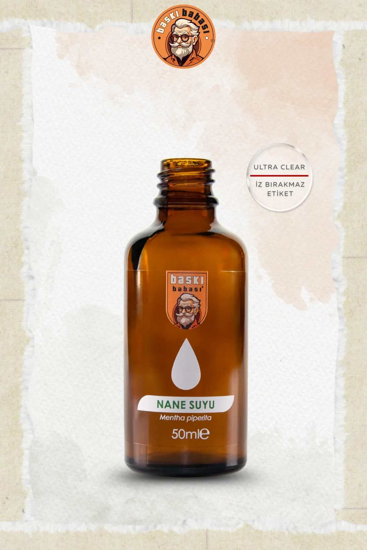 50ml Kozmetik Ürün Etiketi (Şeffaf)